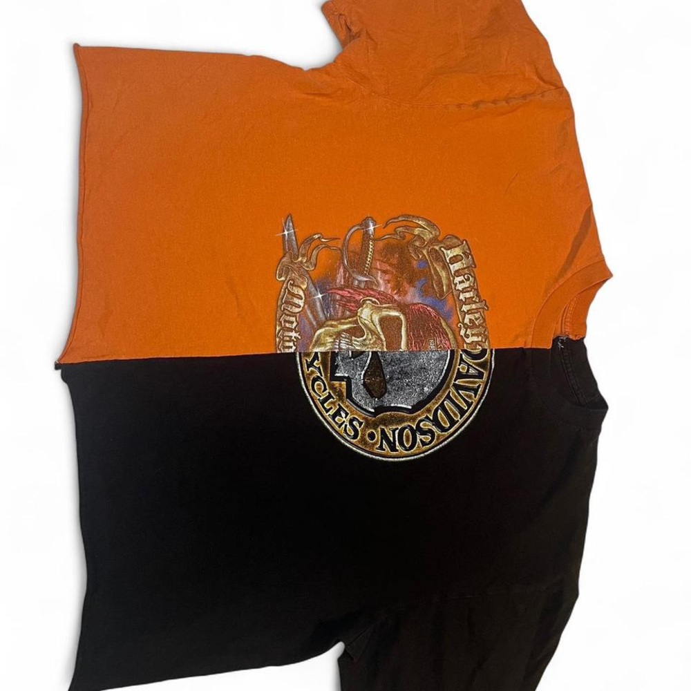 Harley-Davidson Reworked Slouchy Cropped Graphic Tee - Picture 2 of 8